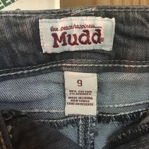 Mudd Gray ripped jean shorts